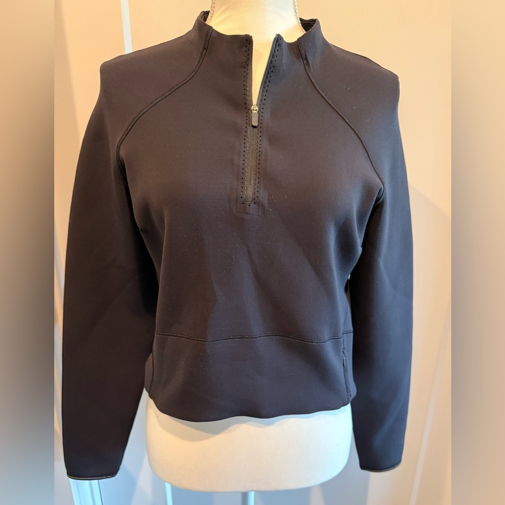 Lululemon Rulu Run Black Cropped Half-Zip- Size 6